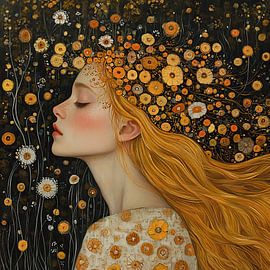 Fleurs Femme sur Peintures accrocheuses