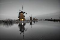 Hollandse molens op een rij