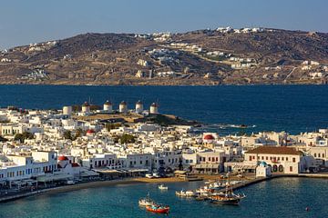 Uitzicht op Mykonos, Griekenland