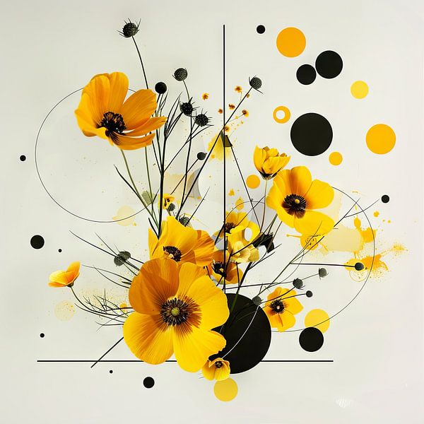 Ranunculus harmony - Elegant ranunculus artwork by Poster Art Shop