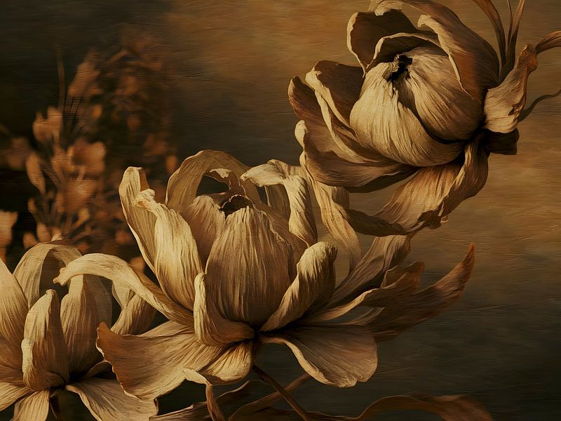 Together - modern fantasy flower still life by FRESH Fine Art