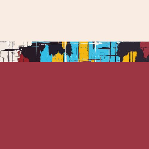 Abstracte kleurvlakken / Krachtvelden 05 / Rood