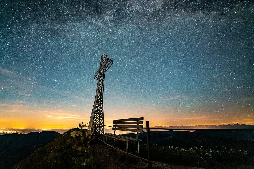 Milky Way and starry sky above the Allgäu Alps at Hochgrat by Leo Schindzielorz
