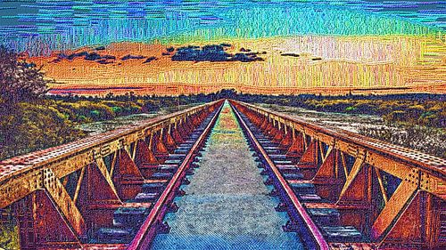 Die schöne Brücke von Moerputten als Federzeichnung, Ölmalerei, Gouache, Impasto und andere Variante