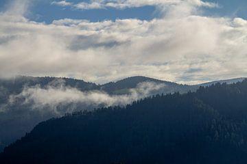 View over the Austrian, just after sunrise.