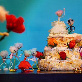 Une fête de mariage avec un bouquet de fleurs. sur Sailographic Paula