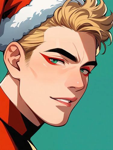 Merry Mischief – ondeugende anime man met kerstmuts