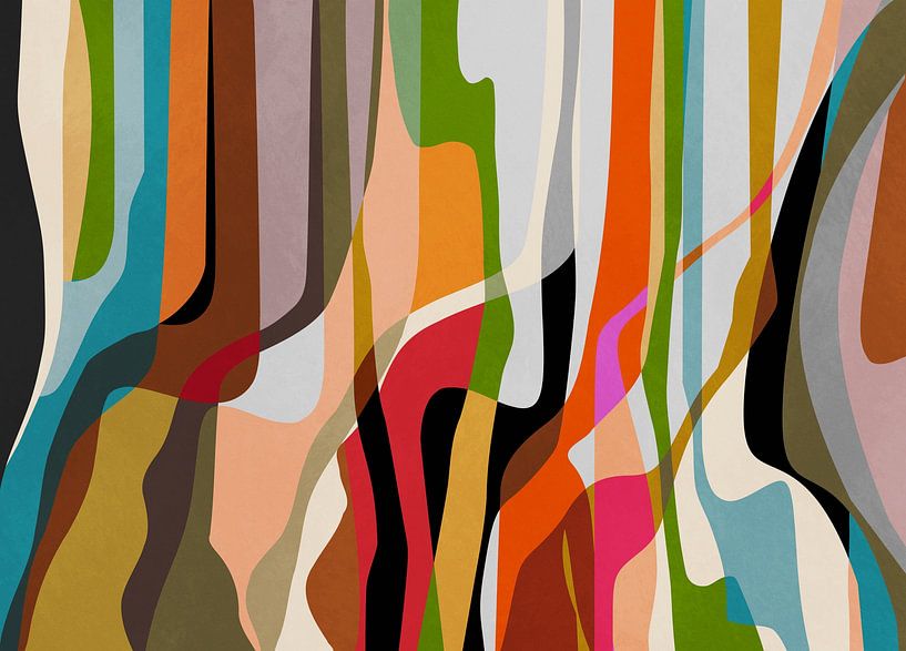 Abstracte golven 2 van Georgia Chagas