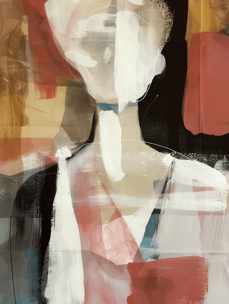 Abstract portret van Carla Van Iersel
