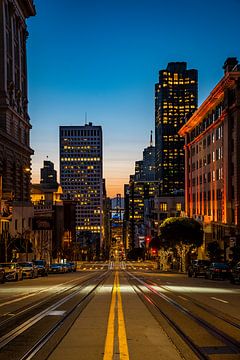 Kleurrijke zonsopgang San Fransisco van Jan Hermsen