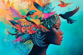 Bird kingdom in a play of colours and beauty by Poster Art Shop