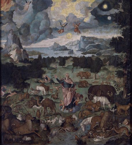 Schepping van de wereld en het aards paradijs, 1500s