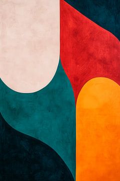 Abstracte gekleurde vormen van Poster Art Shop