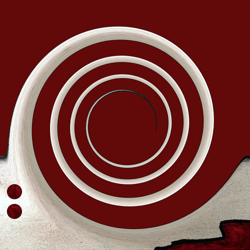 Faszinierende Farbspiralen Herbstfarben 2  / Spirale / Farbstrudel