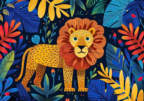 Trotse koning: de leeuw in de pracht van de zonsondergang