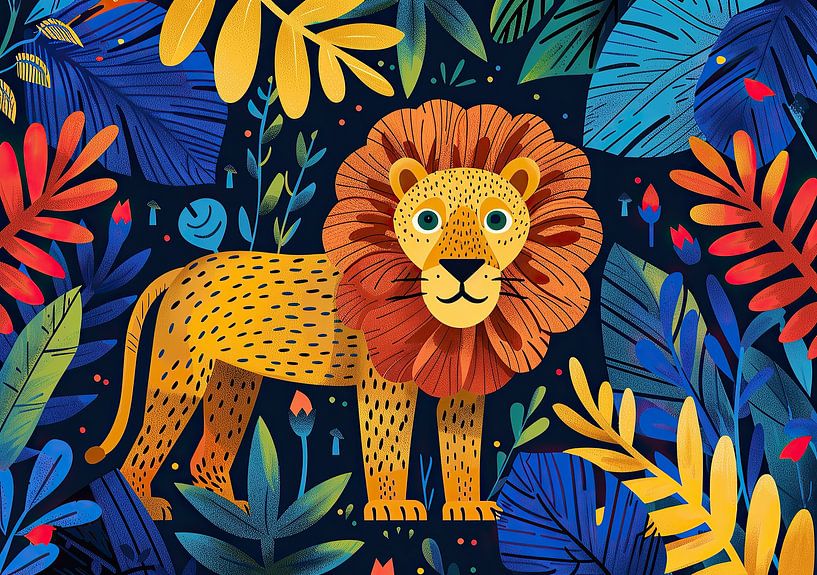 Un roi fier : le lion dans la splendeur du coucher de soleil par Niklas Maximilian