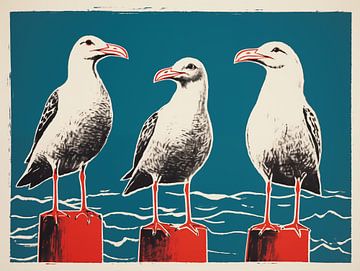 Maritime seagull get-together by Frank Daske | Foto & Design