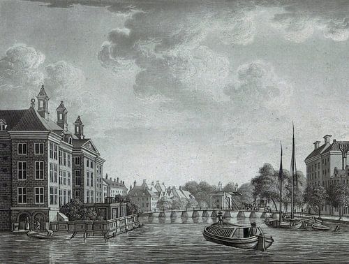 A. Lutz, Gezicht op het Diaconieweeshuis te Amsterdam, 1825