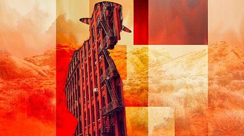 Silhouette of a City cowboy