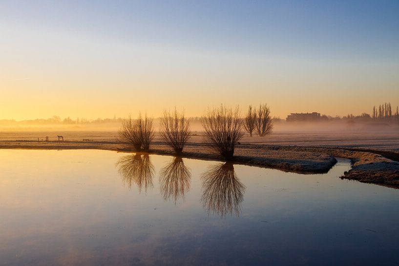 Sunrise at Kinderdijk by Koos de Vries