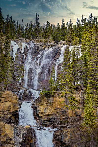 Waterfall in Jasper National Park, Canada by Rietje Bulthuis
