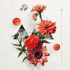 Zinnien von Poster Art Shop