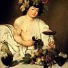 Peinture Bacchus de Caravaggio sur Schilderijen Nu