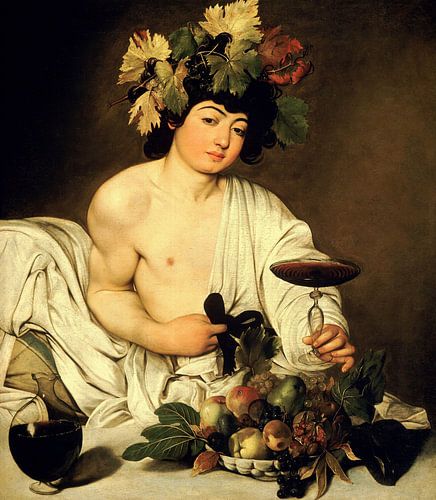 Schilderij Bacchus van Caravaggio