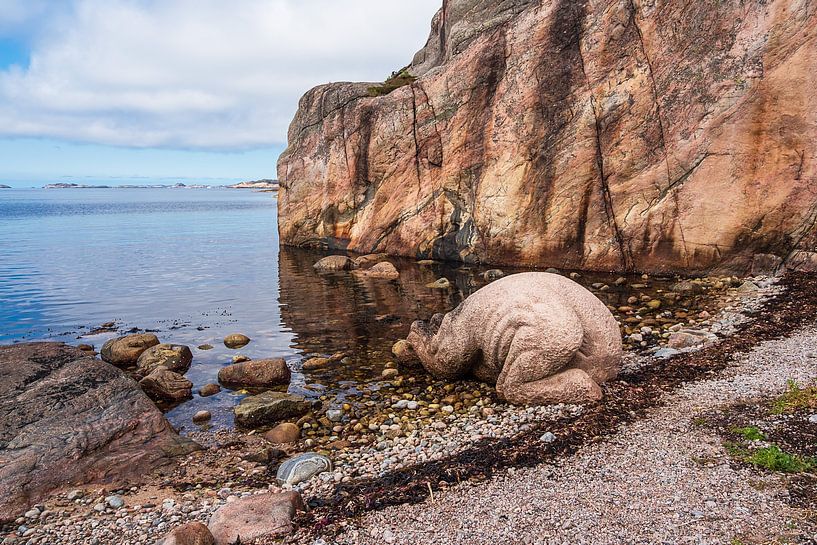 Felsen auf der Schäreninsel Kapelløya in Norwegen von Rico Ködder