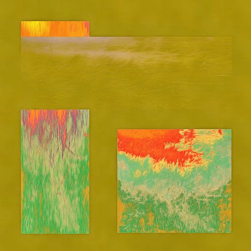 Een bosrijke zonsondergang Abstract