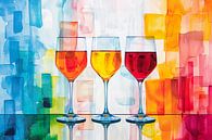 kleurrijke alcohol glazen wijn van PixelPrestige thumbnail