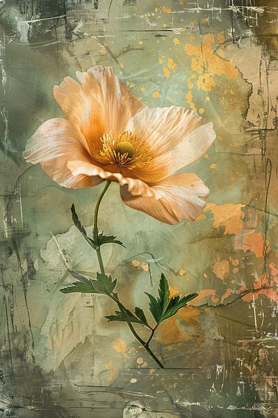 Belle fleur sur fond vintage par Art & Soul Creations