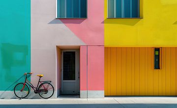 Architecture, wheel, blaze of colour by fernlichtsicht