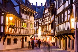 La Petite France in Strasbourg at night by Werner Dieterich