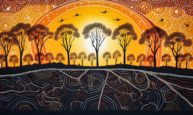 zonsondergang van Virgil Quinn - Decorative Arts