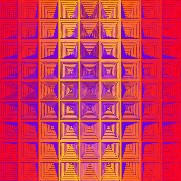 Retro abstraction inspired by Mondrian and Panton by Mad Dog Art