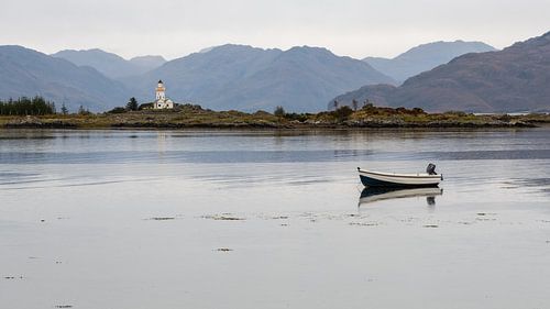 Vuurtoren Isle Ornsay bij regenval