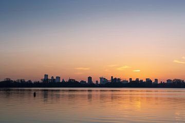 Magnifique coucher de soleil sur le Kralingse Plas