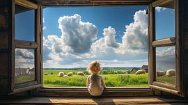 kijken uit het raam van Egon Zitter