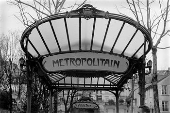 Parijs metro-ingang Abbesses