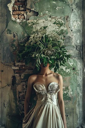 vrouw met bloemen