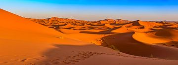 Les dunes de sable dans le désert du Sahara, le Maroc sur Rietje Bulthuis