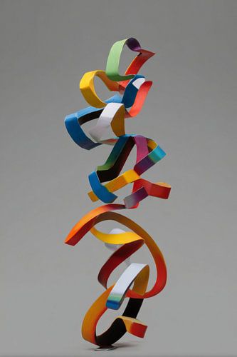 Chromatic Ribbon Sculpture