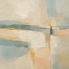 Modernes, abstraktes, geometrisches Kunstwerk in harmonischen Erdtönen von STUDIO ARTSY