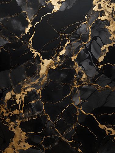 Marmer Zwart en Goud