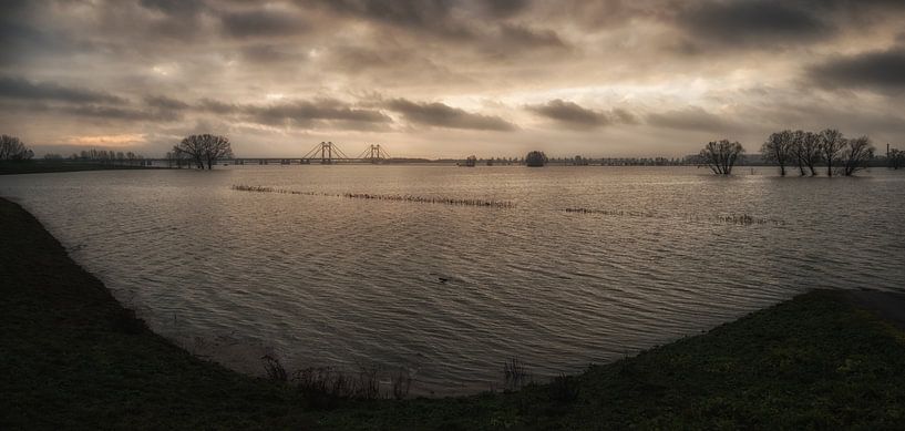Flooding of floodplains near PW Alexanderbrug Echteld by Moetwil en van Dijk - Fotografie