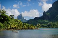 Vulkanlandschaft auf grünem Moorea von iPics Photography Miniaturansicht