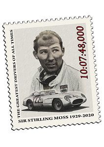 Sir Stirling Moss stempel van Theodor Decker