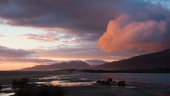 Avondlucht boven Tarifa, Zuid Spanje