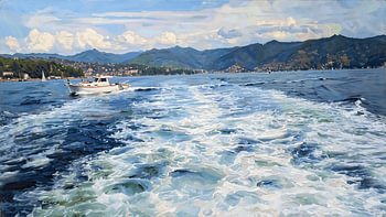 'In the Wake': An impressionist seascape along the Italian Riviera